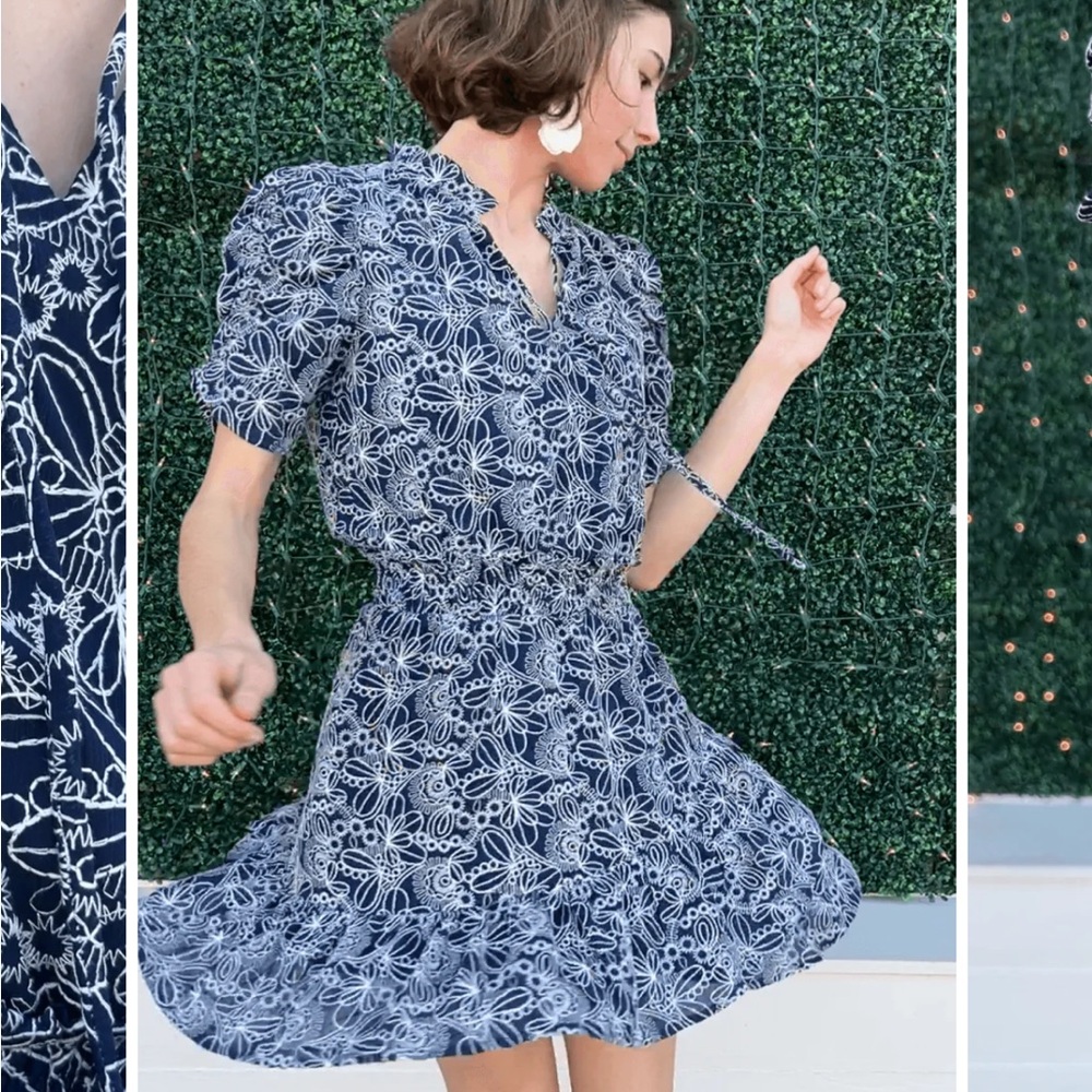 JOY JOY MARITIME ELEGANCE EMBROIDERED DRESS - Picture 3 of 15